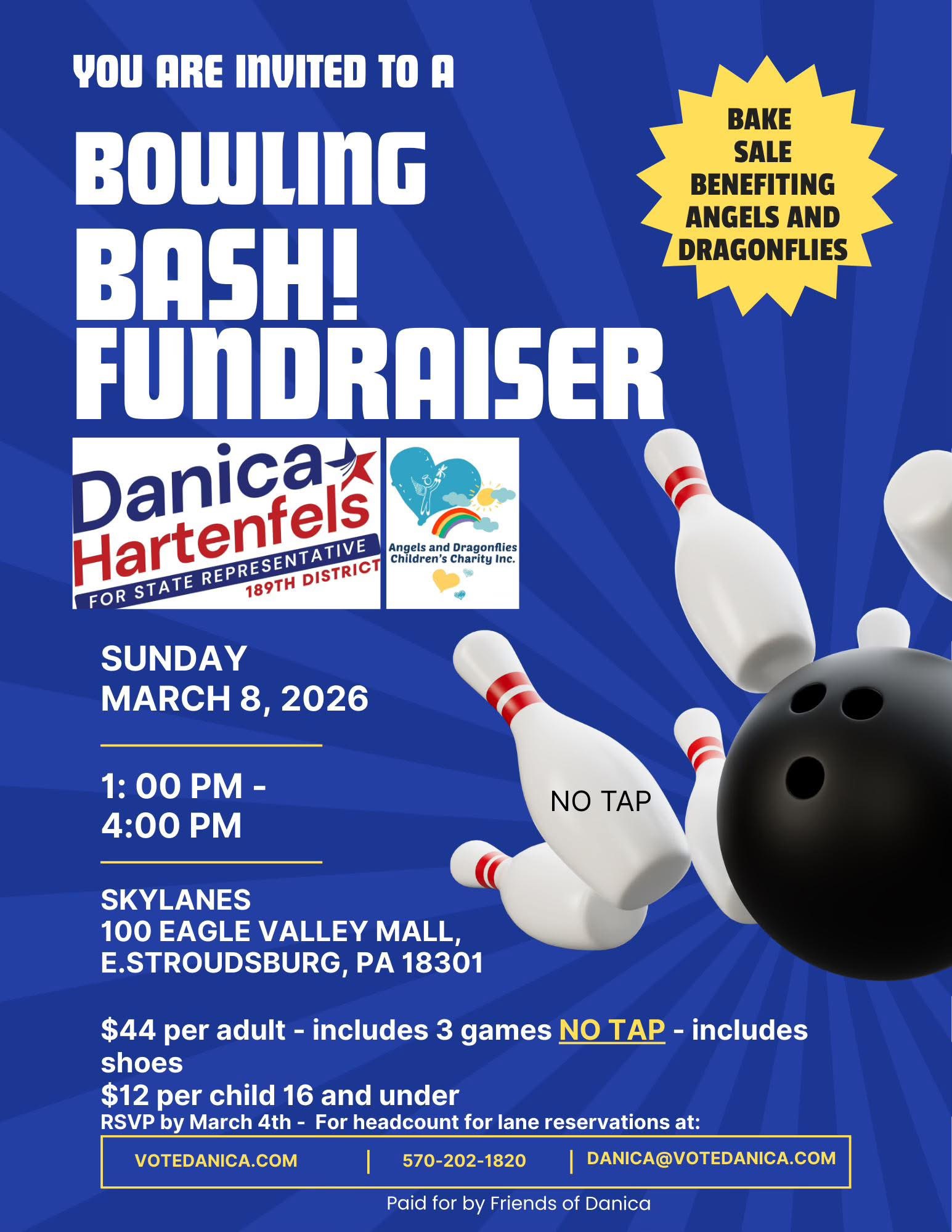 Bowling Bash Fundraiser with Danica